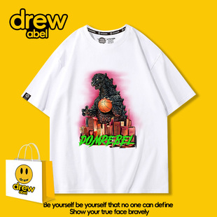 哥斯拉联名T恤男怪兽之王金刚衣服短袖夏圆领宽松潮流潮牌百搭