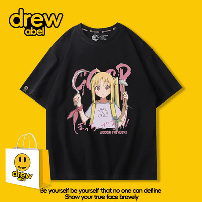 孤独摇滚联名苏联CCCP联名T恤男伊地知虹秋衣服短袖夏网眼宽松