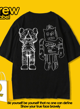 drew KAWS Warhol联名短袖T恤男2025新款夏季二次元动漫周边衣服