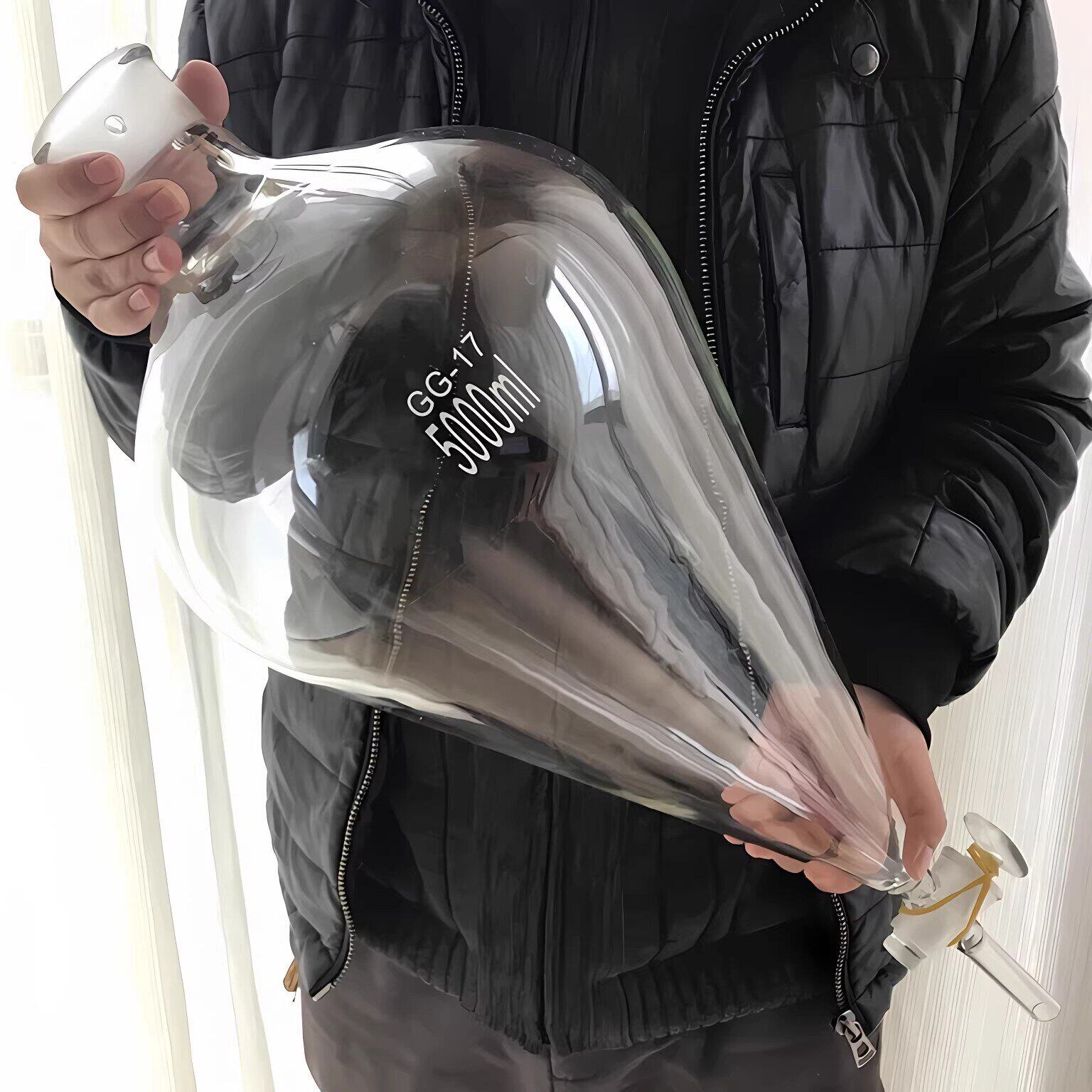 梨形分液漏斗2000ml3000ml5L10L实验锥形玻璃四氟阀2L厚料可定制