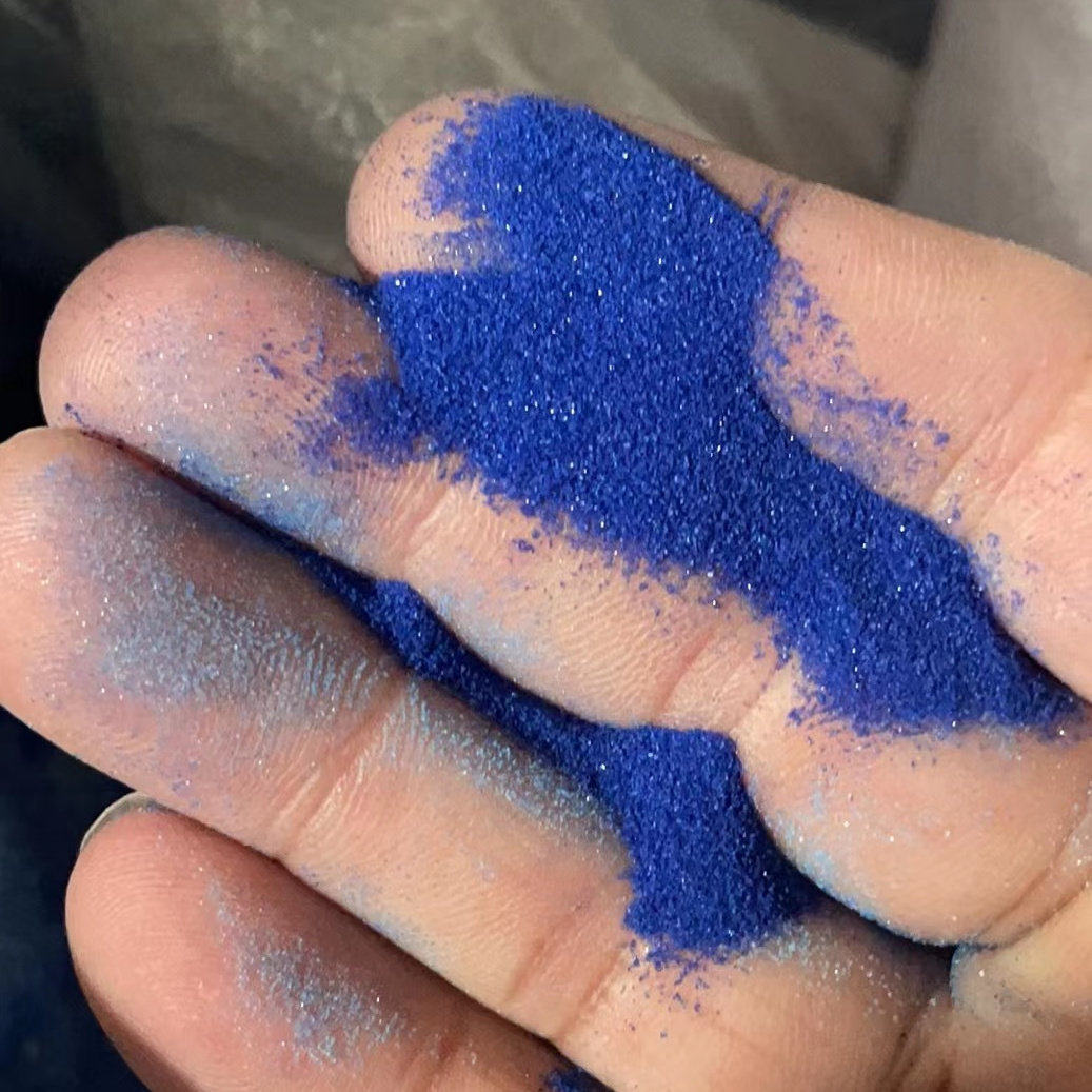 石青 群青蓝色天然矿物质国画颜料 岩彩唐卡工笔画 100克进口佛青