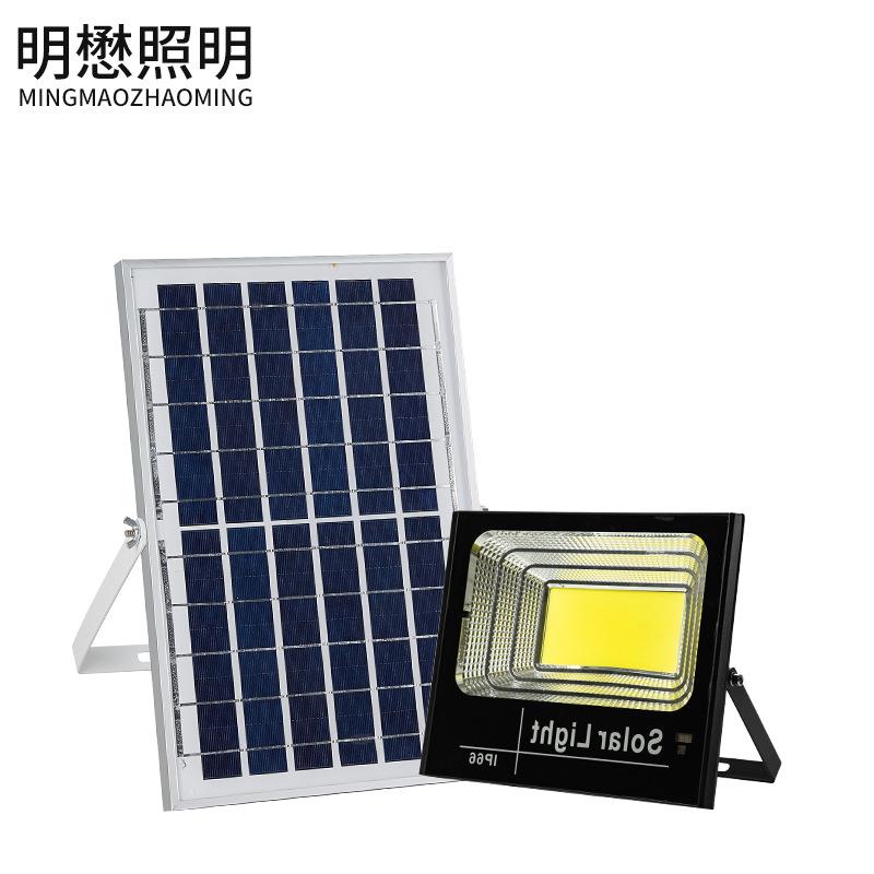 LED太阳能投光灯铝材可遥控大功率户外亮化照明广场庭院投光灯