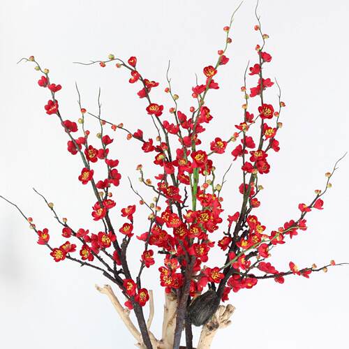 仿真梅花 腊梅 桃花绢假花古典中式家居禅意装修酒店摄影道具树枝