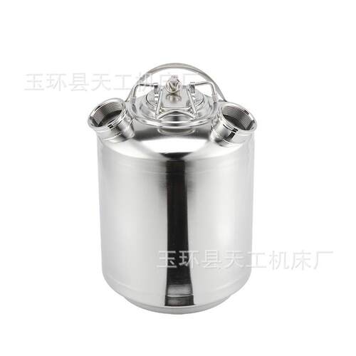 10L不锈钢二孔清洗桶、10L2口扎啤机清洁桶、2口清洗罐制酒
