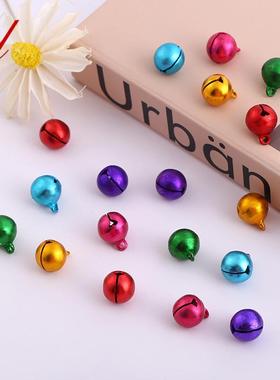 8mm铝彩色铃铛一字圆铃铝铃 DIY手工配件手链铃铛圣诞用品装饰铃