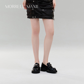 Maxie黑色厚底乐福鞋 女春季 新款 Morrell 增高休闲皮鞋 MW241071BK