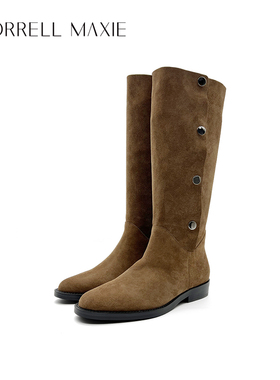 Morrell Maxie美拉德直筒皮靴女冬季平底低跟骑士靴｜MW244002BR