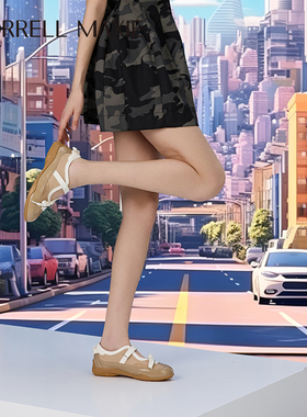 杏白拼接蝴蝶结玛丽珍运动底单鞋｜Morrell Maxie｜MW253040BE