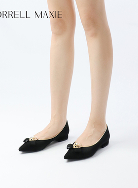 Morrell Maxie黑色单鞋女秋季休闲百搭尖头平底鞋｜MW243017BK
