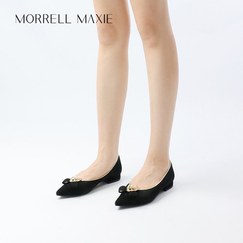 Morrell Maxie黑色单鞋女秋季休闲百搭尖头平底鞋｜MW243017BK