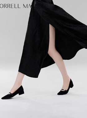 Morrell Maxie黑色玛丽珍女鞋春季新款休闲小皮鞋｜MW241034BK