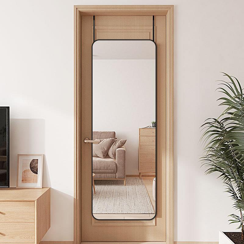 门后镜子照全身穿衣镜家用卧室挂墙粘贴可悬挂试衣拍照小型落地镜