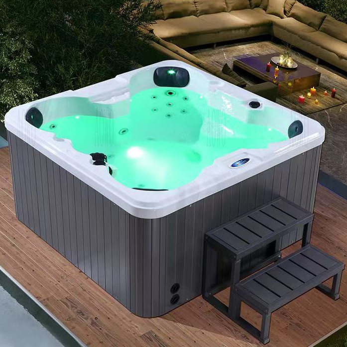户外浴缸按摩冲浪泡澡浴池spa6人泡池亚克力泳池Bathtub jacuzzi