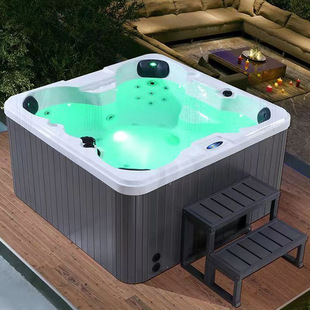户外浴缸按摩冲浪泡澡浴池spa6人泡池亚克力泳池Bathtub jacuzzi