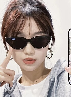 美式复古黑色猫眼gm墨镜
