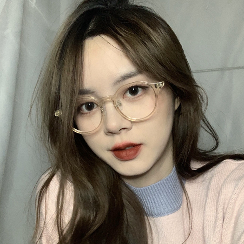 小红书多边形眼镜框女鹅黄色韩版潮素颜显脸小网红同款ins风眼睛