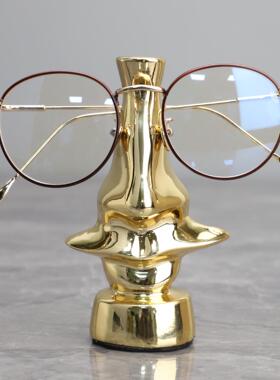 现代简约眼镜架道具摆件客厅样板房书房办公室眼镜店家居软装饰品