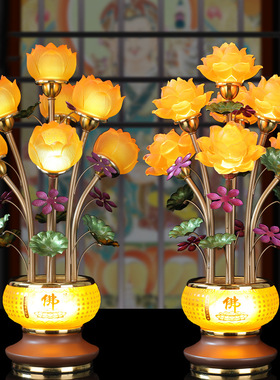 玻璃中式佛堂新款佛前供装饰摆件