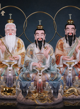 合成玉石粉中式佛堂装饰摆件