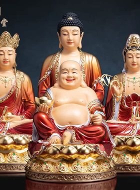 铜中式佛堂铜观音佛象菩装饰摆件