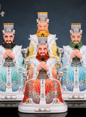 树脂中式佛堂树脂四海龙装饰摆件