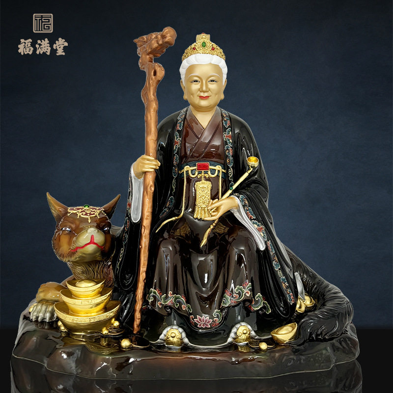黑妈妈像铁刹山黑老太神像铜供奉家用东北四大家族堂口摆件黑奶奶