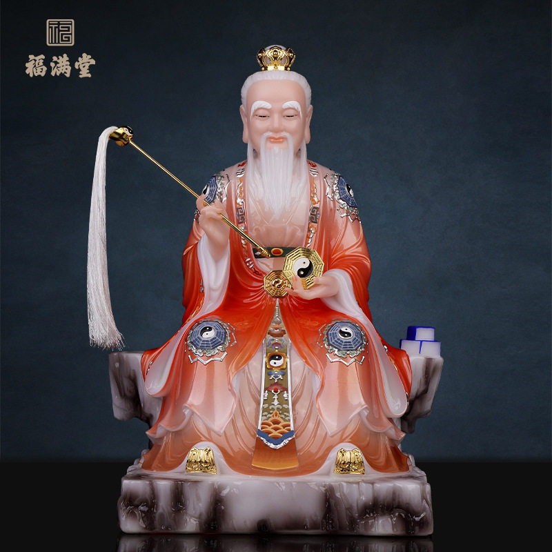 鸿钧老祖神像汉白玉太白金星像祖师爷神像祖师三清师傅摆件家用