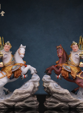 合成玉石粉中式佛堂装饰摆件