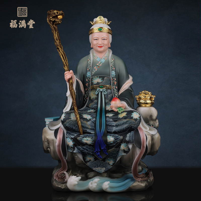 黑老太神像黑妈妈像家用供奉仿汉白玉东北铁刹山黑奶奶佛像