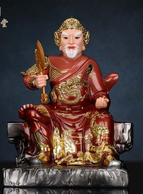 树脂中式佛堂树脂山神爷装饰摆件