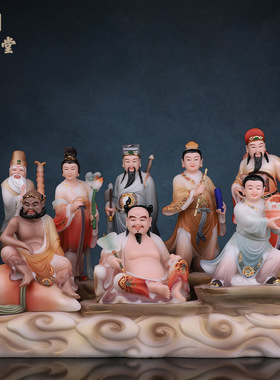 合成玉石粉中式佛堂装饰摆件