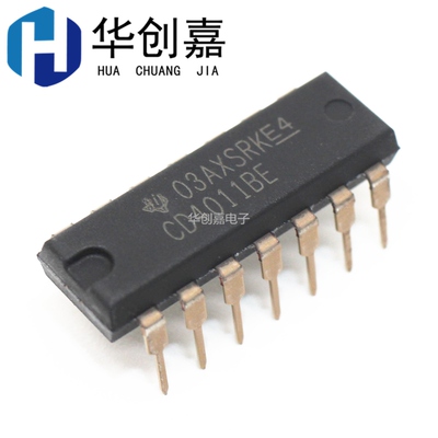 原装正品 CD4011BE CD4011 直插DIP-14 四2输入与非门 逻辑芯片
