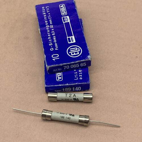 SIBA德国进口T2AH500V保险丝189140熔断器6.3x32MM T2A F1A T10A