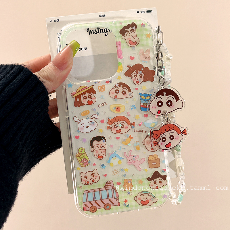 蜡笔小新家族适用苹果手机壳