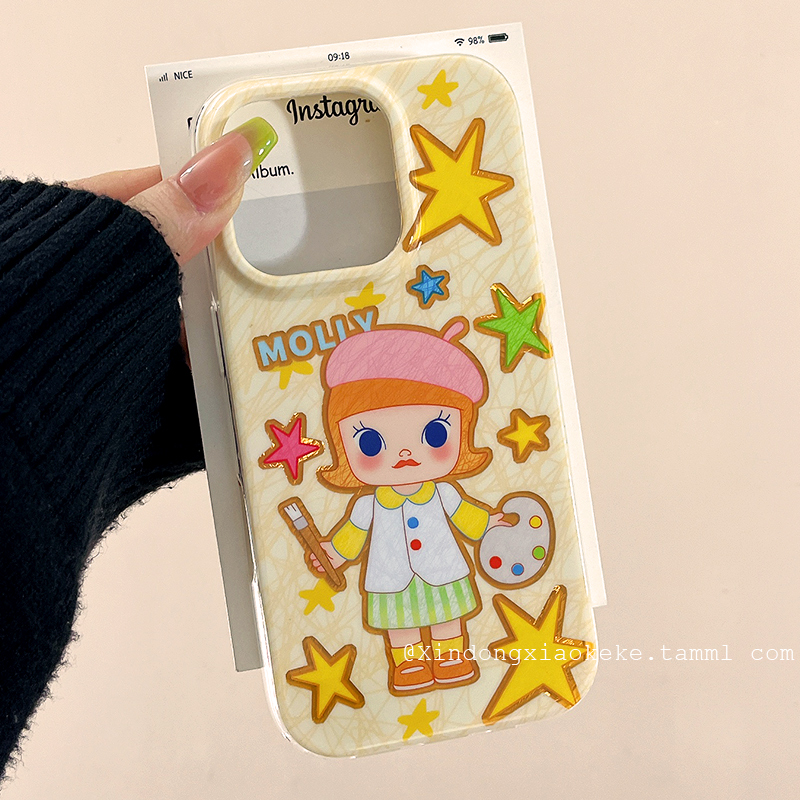 画画女孩适用苹果手机壳