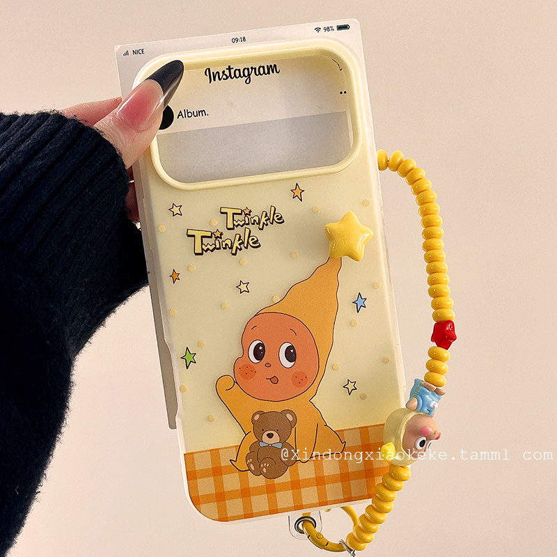 趣味卡通可爱立体星星人适用苹果iPhone17ProMax手机壳16pro新款14带链条13小众14promax硅胶15pro创意17全包,3C数码配件,手机保护套/壳,淘宝优惠券,粉丝福利购,淘宝优惠卷