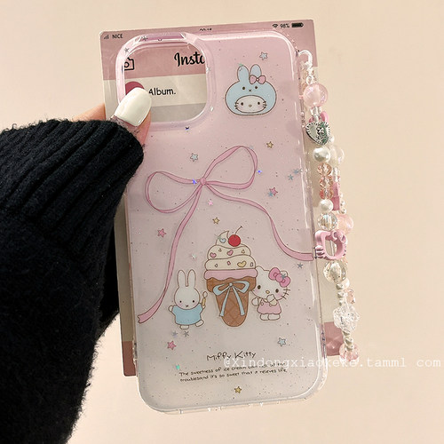 蝴蝶结甜筒卡通苹果手机壳