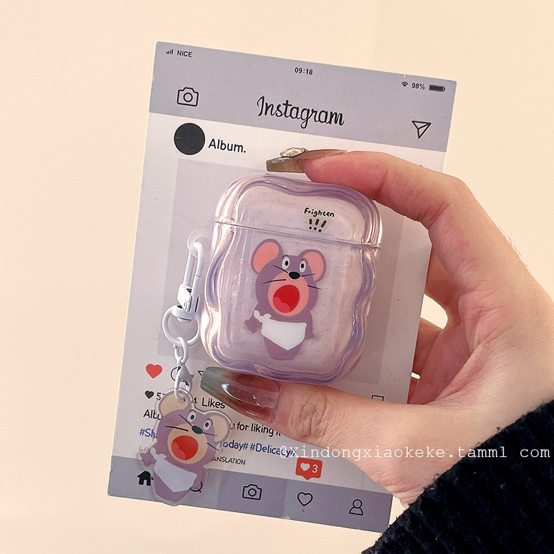 可爱卡通汤姆猫杰瑞鼠情侣适用airpodspro3苹果无线蓝牙耳机壳airpods4新款airpods1/2代耳机套pro2保护套女,3C数码配件,耳机保护套,淘宝优惠券,粉丝福利购,淘宝优惠卷