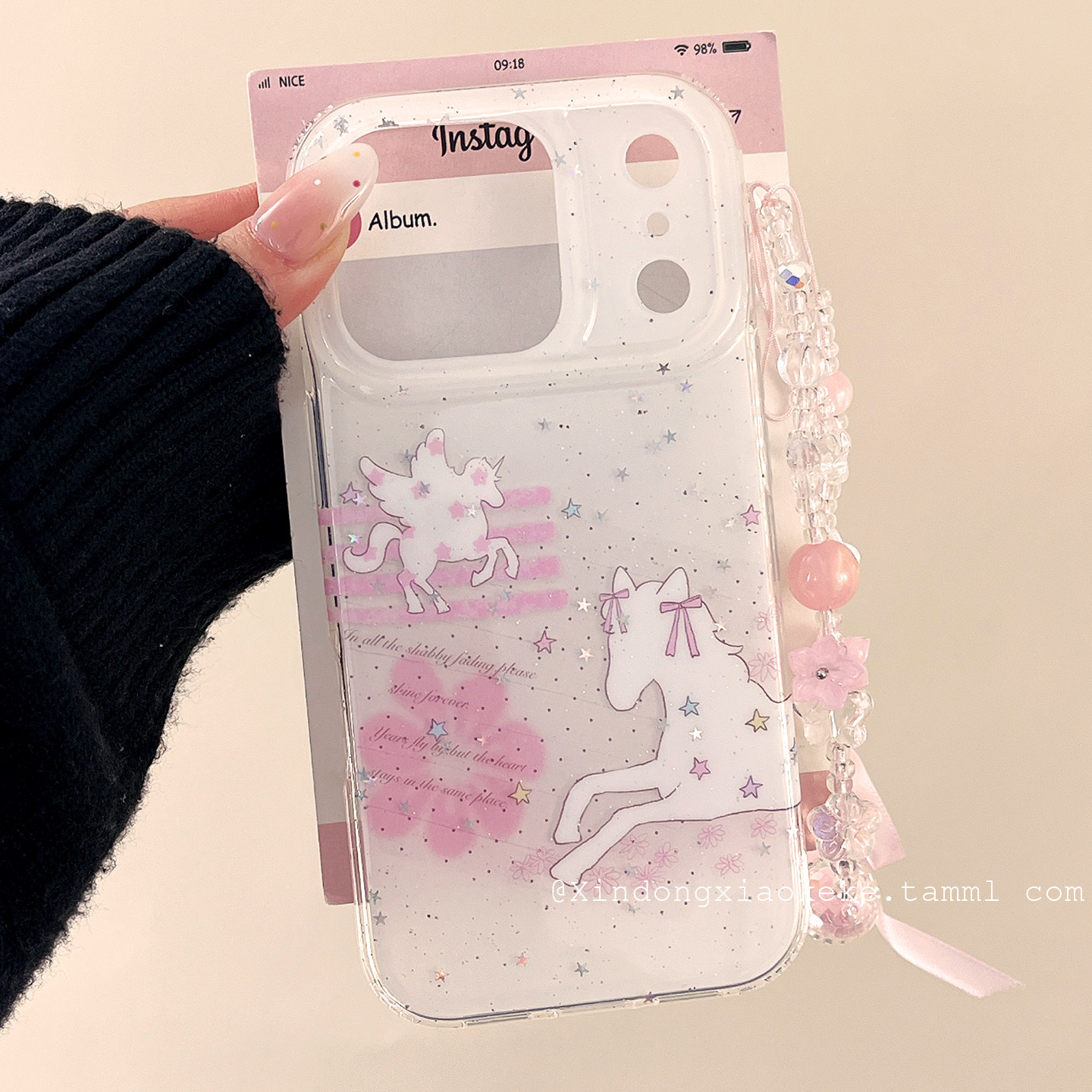 韩风少女心粉色星星小马适用苹果iPhone17ProMax手机壳16pro新款15小众14pro带链条15promax硅胶17pro全包13,3C数码配件,手机保护套/壳,淘宝优惠券,粉丝福利购,淘宝优惠卷