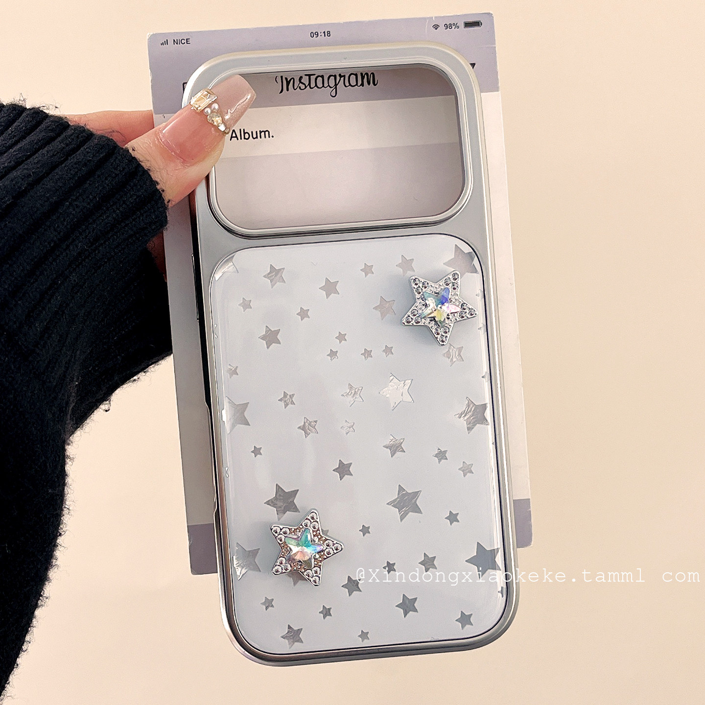 韩系闪粉立体星星适用苹果iPhone17ProMax手机壳16pro新款15小众14pro高级感13电镀银15promax硅胶17pro全包,3C数码配件,手机保护套/壳,淘宝优惠券,粉丝福利购,淘宝优惠卷