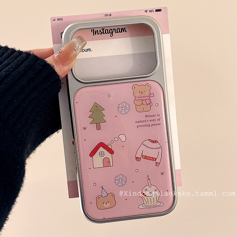 可爱少女粉色涂鸦小熊适用苹果iPhone17ProMax手机壳16pro新款14高级感13小众14promax硅胶15pro创意17全包16,3C数码配件,手机保护套/壳,淘宝优惠券,粉丝福利购,淘宝优惠卷