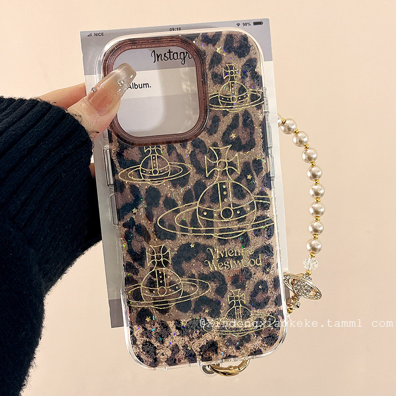 豹纹土星球适用苹果手机壳