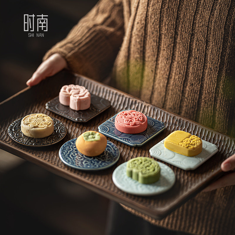 中式古风茶点碟小号糕点展示盘