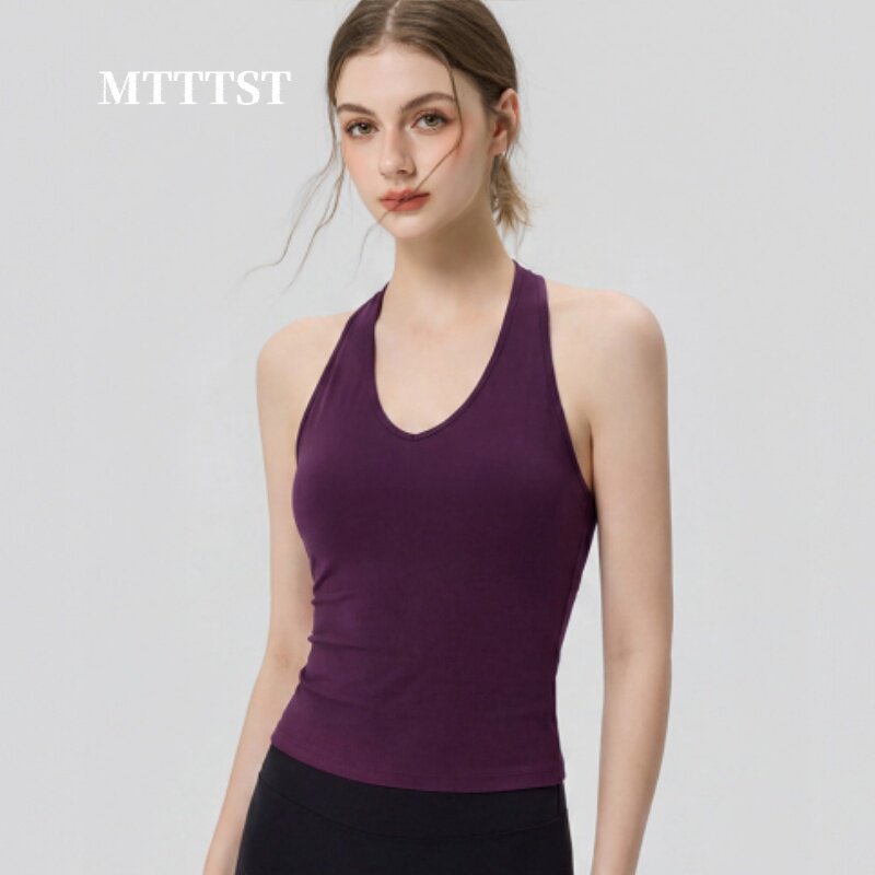 MTTTST带胸垫女瑜伽背心套装