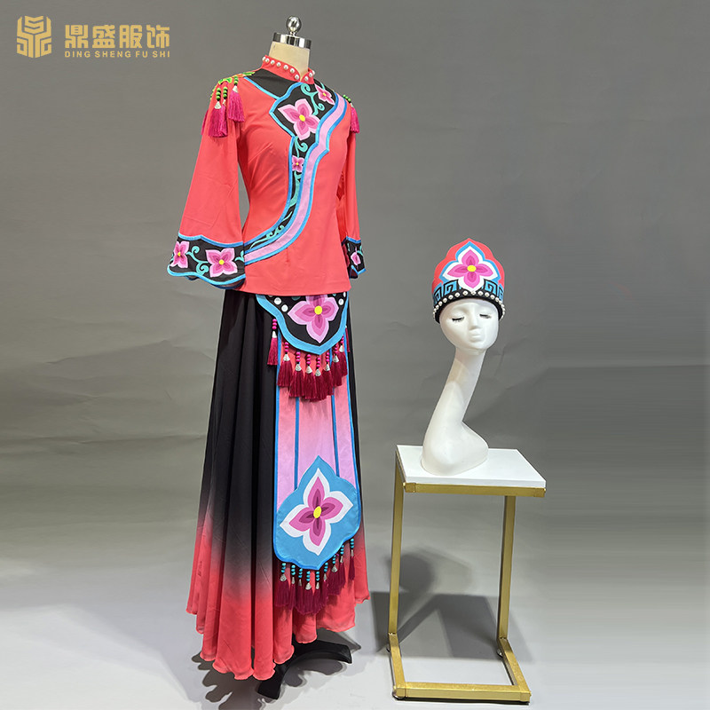 极速仡佬族演出服表演服少数民族舞蹈服成人56个民族葫.芦丝运动