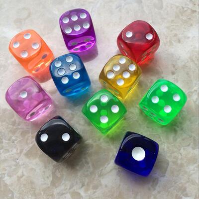 极速new10PCS / Set Dpice Set Transparent Clear Dices For Tab