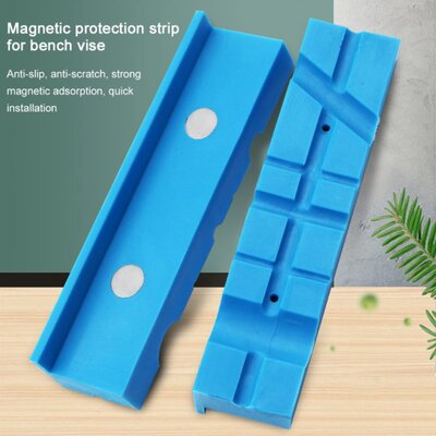 极速1Pair Magnetic Soft Pad Jaws Rubber ForN Metal Vise 5.5I