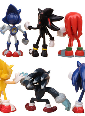 极速Set Sonic figure Trails Werehog Action Figures Knuckles