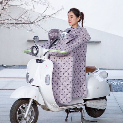 新品四季亲子电动摩托车挡风被秋春款羽H绒面料防水保暖电瓶车挡