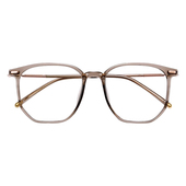 极速超轻近视眼镜框女可配度数大框显G瘦素颜圆脸韩版 冷茶色眼睛